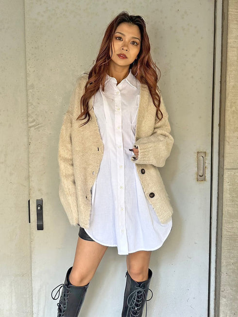 ロングシャギーオーバーカーディガン